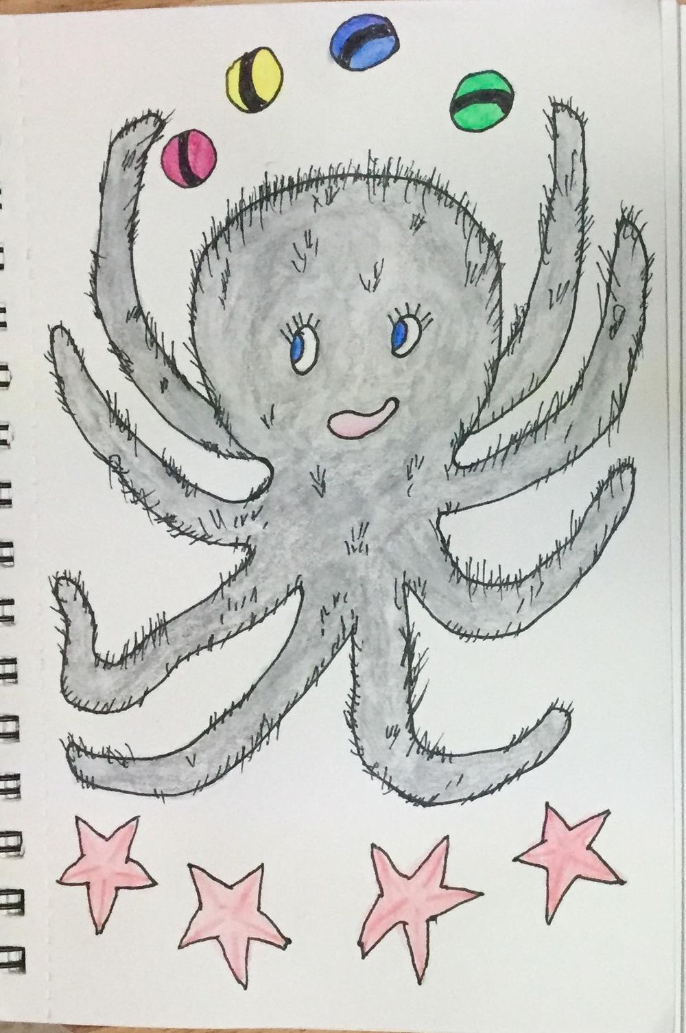 Harriett the Hairy Octopus (who juggles) - image 6 - student project
