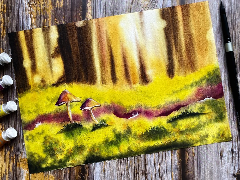 the magical autumn forest with blurry background - image 1 - student project