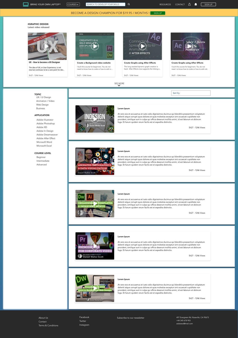 BYOL UI Design by Jean-Francois Migne - image 3 - student project