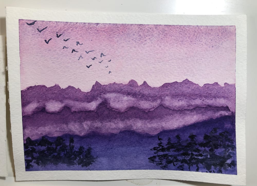 Sunsets with fly-away birds - image 1 - student project