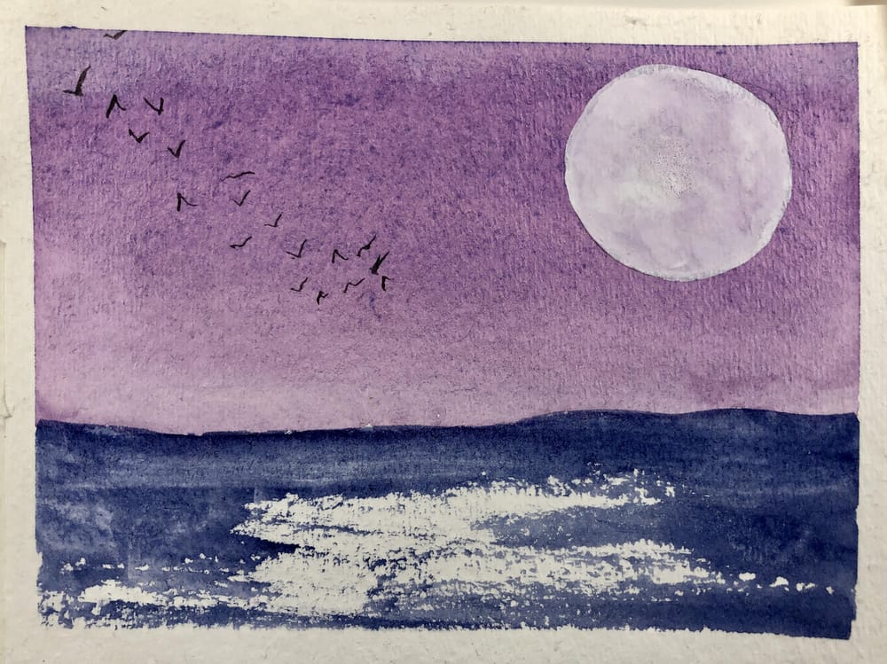 Sunsets with fly-away birds - image 3 - student project