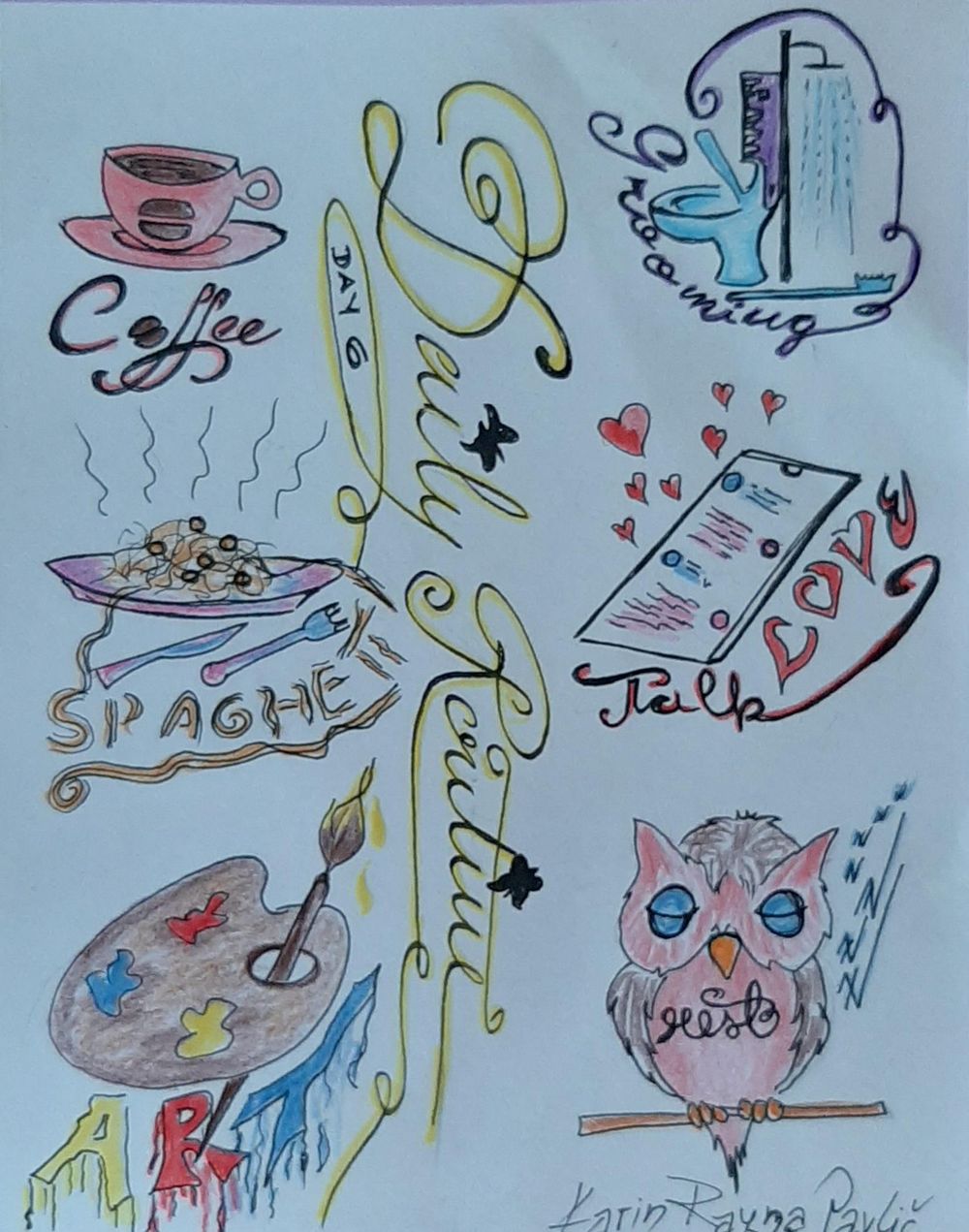 Illustrated Journaling - 14 Days of Prompts with Dylan Mierzwinski - image 1 - student project