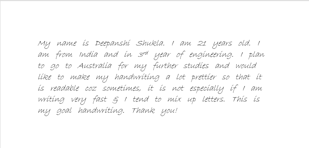 my handwriting - image 2 - student project