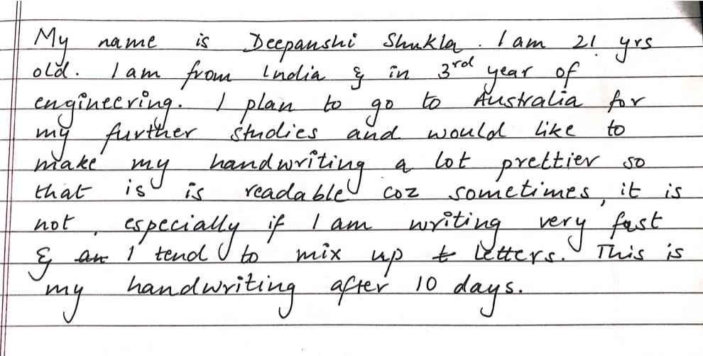 my handwriting - image 3 - student project