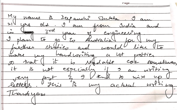 my handwriting - image 1 - student project
