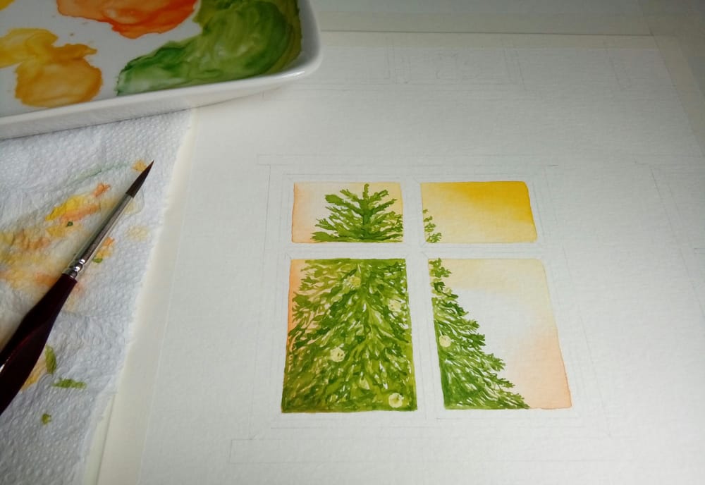 Luminous objects & brickwall in watercolor - image 3 - student project