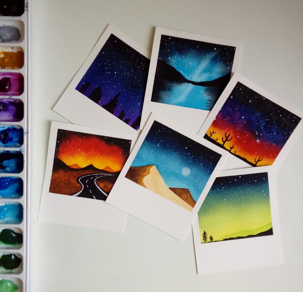 Watercolor Galaxies - image 1 - student project