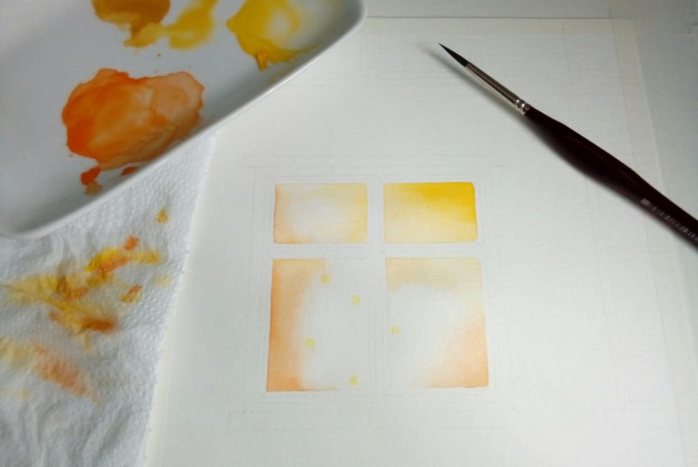 Luminous objects & brickwall in watercolor - image 2 - student project