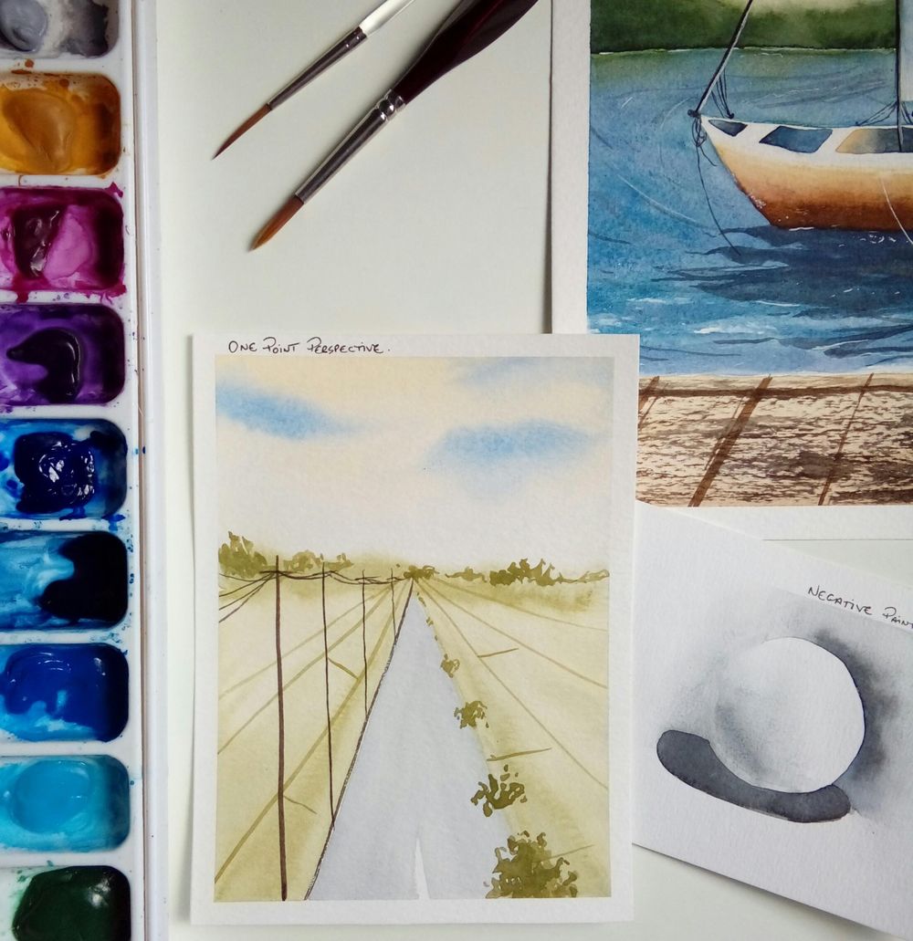 Watercolor Seascape - image 1 - student project