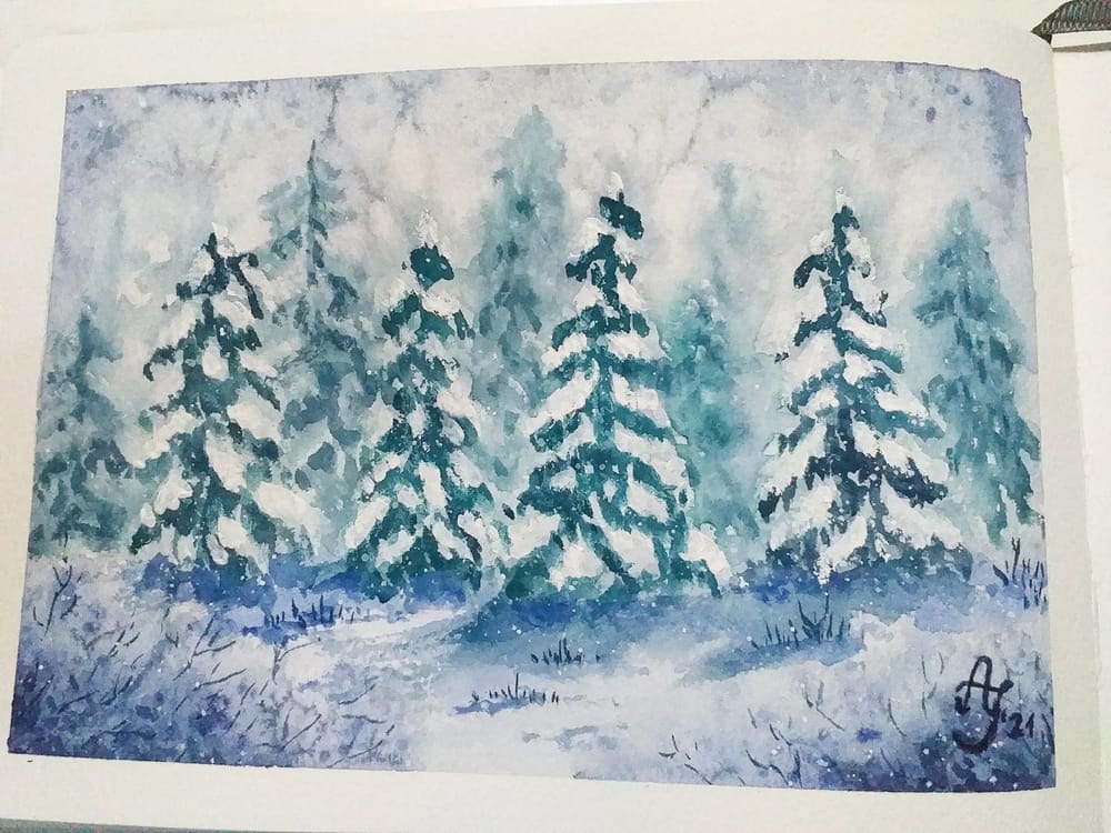 Snowy forest - image 1 - student project