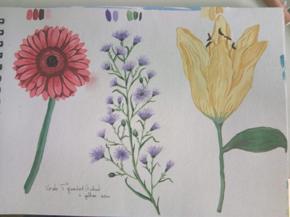 My gouache florals - image 1 - student project