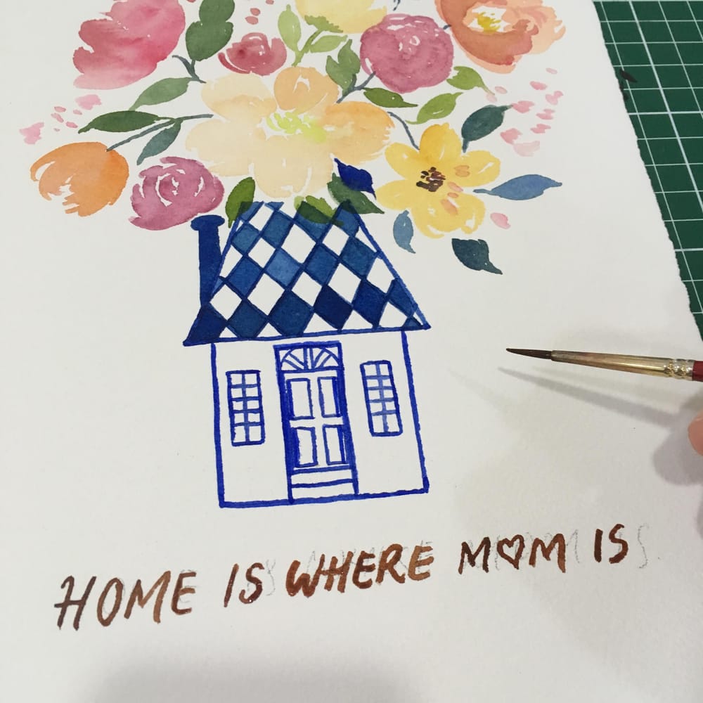 Mother's Day Cards in Watercolour - image 4 - student project