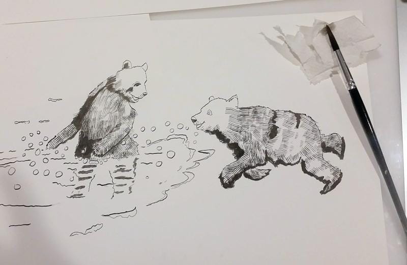 Bears playing - image 4 - student project