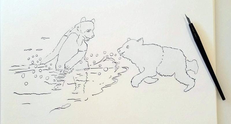 Bears playing - image 2 - student project
