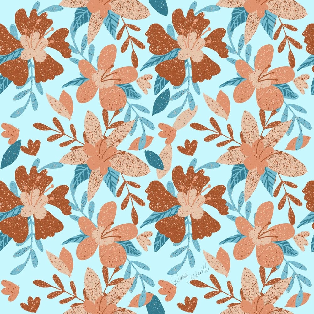 Surface design and pattern repeat in Procreate - image 2 - student project