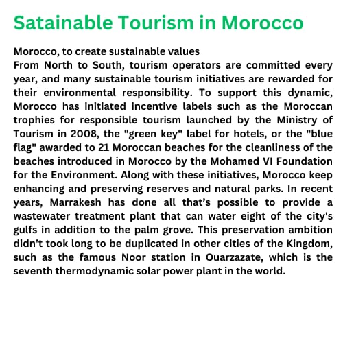 Sastainable Tourism In Morocco - image 1 - student project