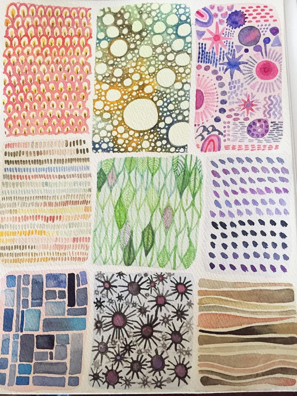 Watercolor patterns - image 1 - student project