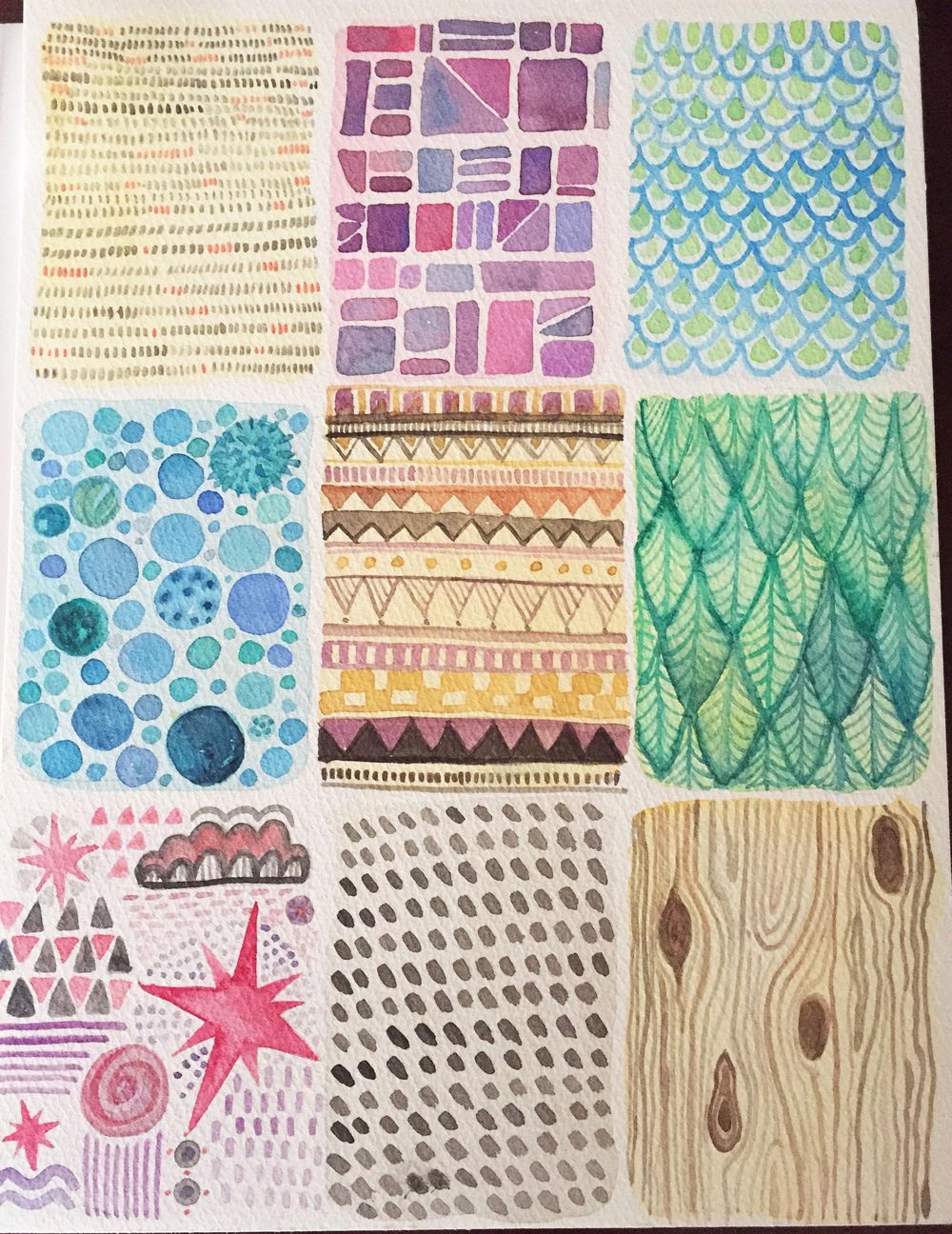 Watercolor patterns - image 2 - student project