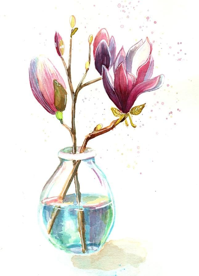 Magnolia springs in a vase - image 4 - student project