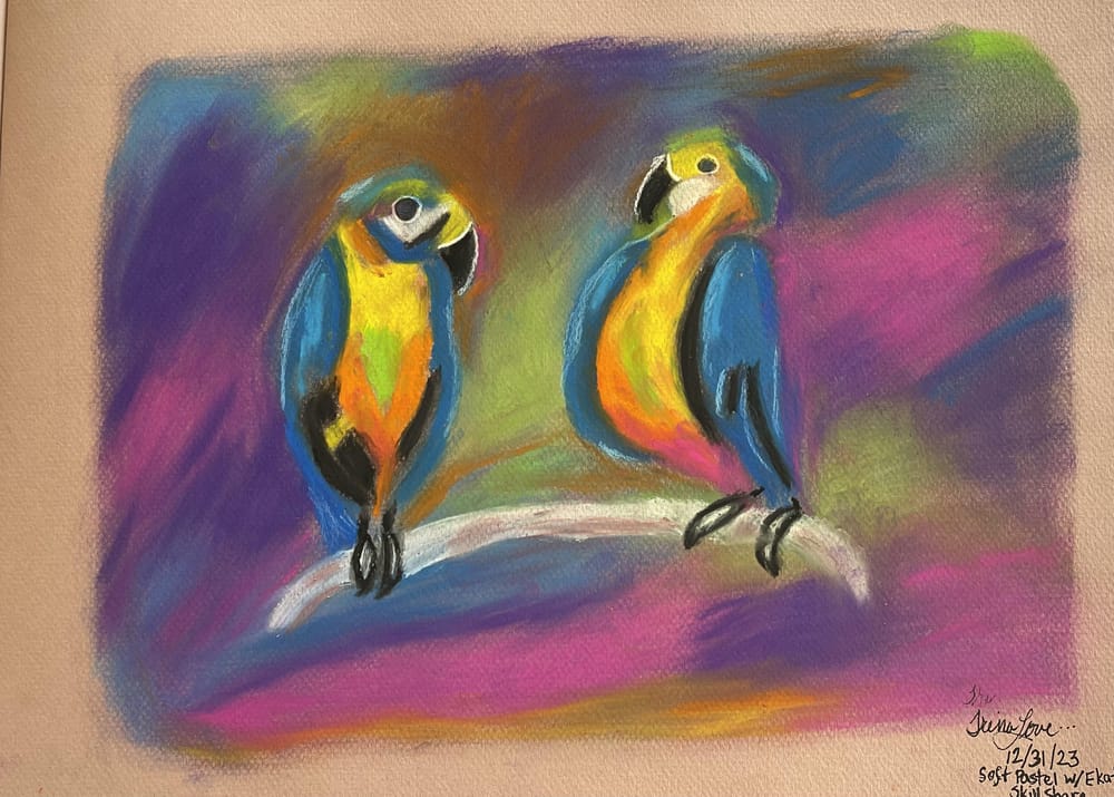 Soft Pastel Birds - image 1 - student project