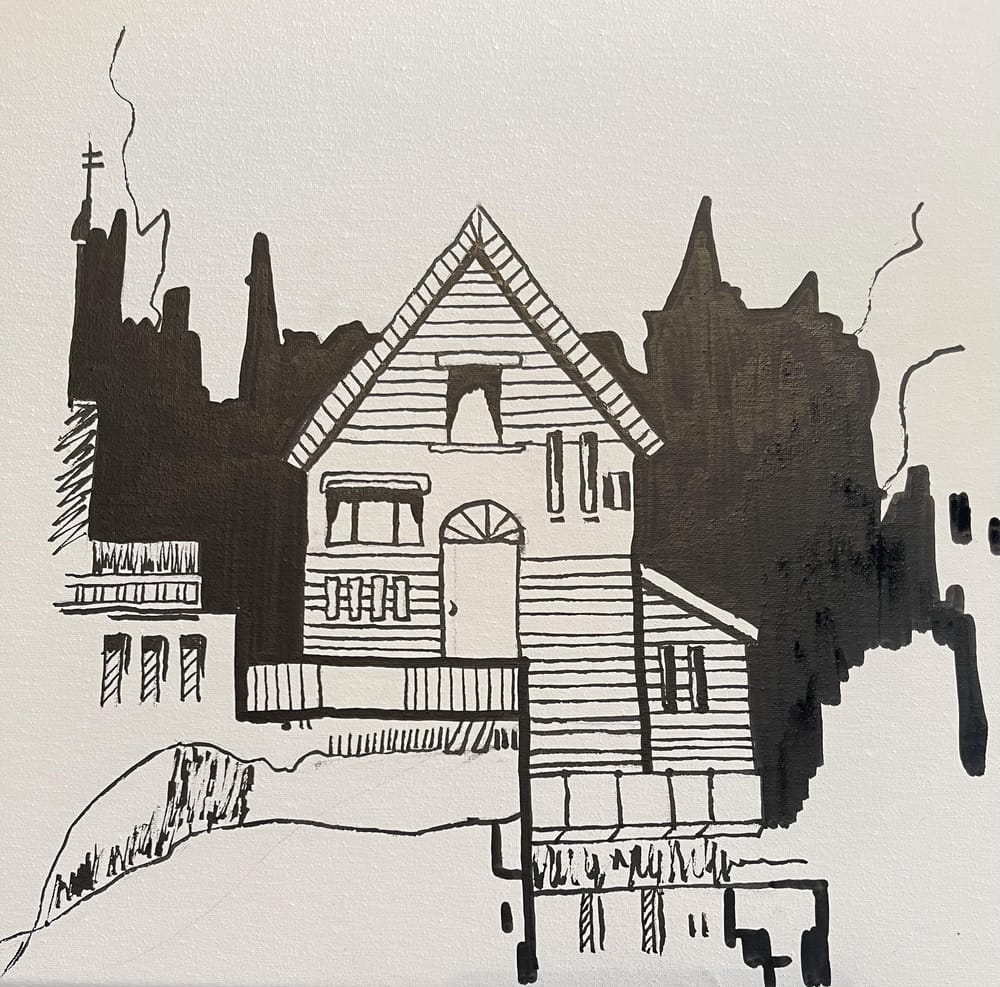 Watercolor Abstract House - image 1 - student project