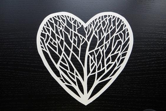 Winter Branches Heart Card - image 1 - student project