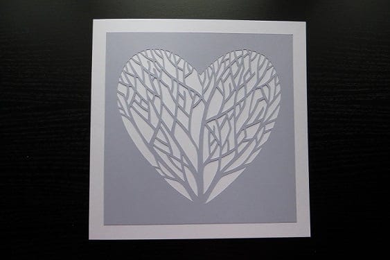 Winter Branches Heart Card - image 2 - student project