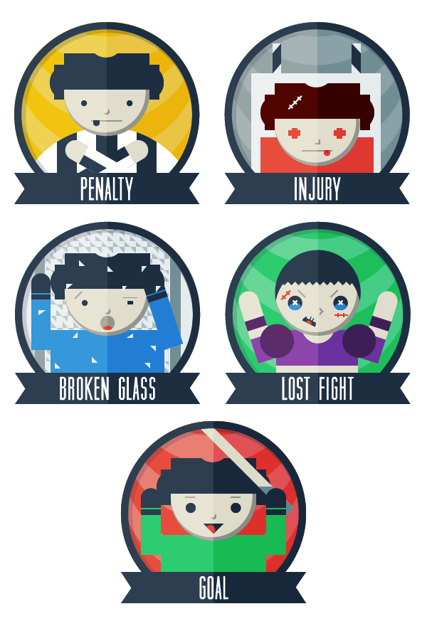 Hockey Game Badges - image 5 - student project