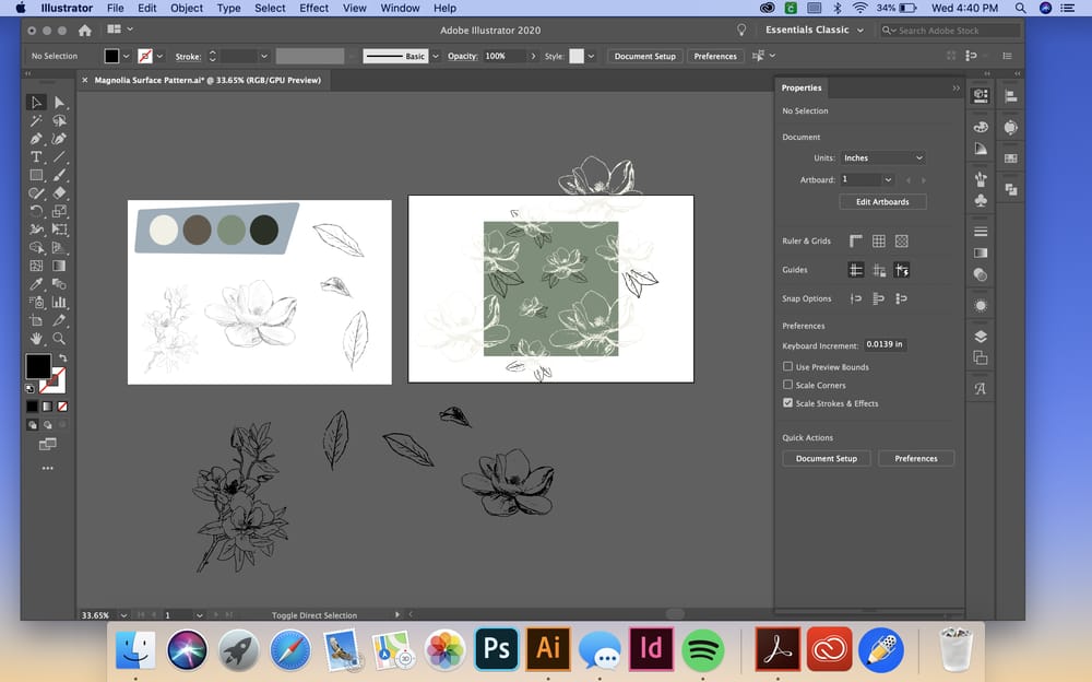 Magnolias Surface Pattern - image 2 - student project