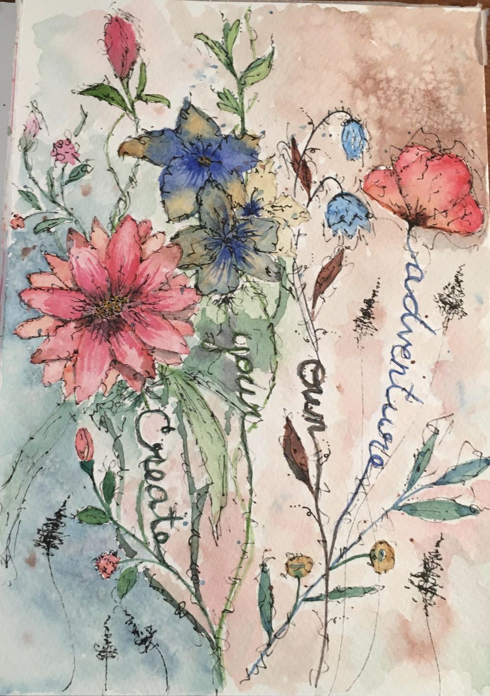 Watercolor florals for beginners - image 2 - student project
