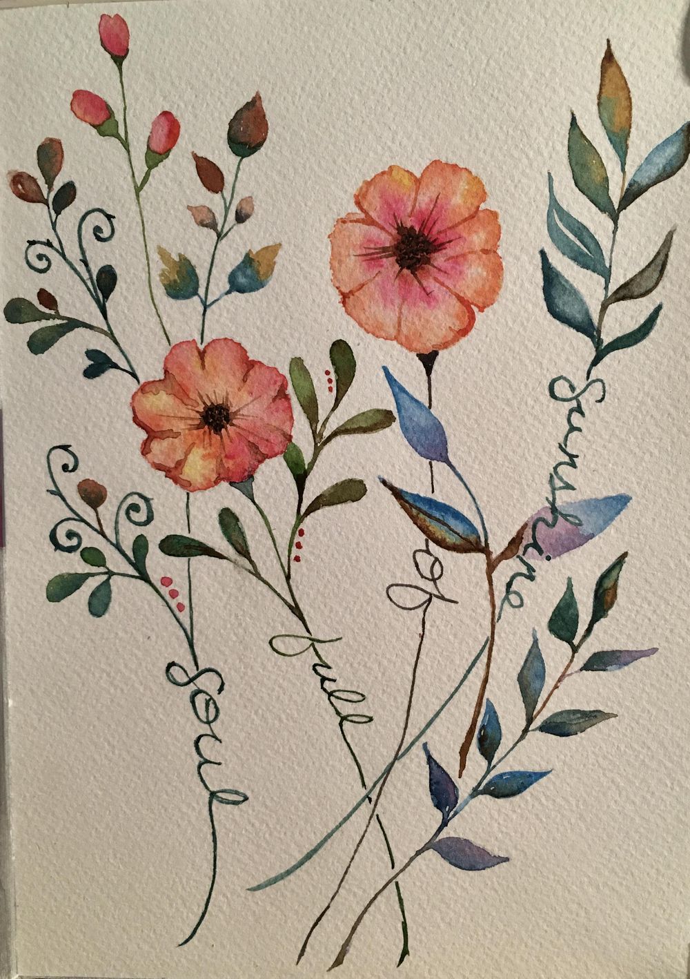 Watercolor florals for beginners - image 1 - student project
