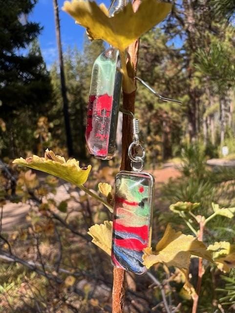 Acrylic Pour Earrings - image 2 - student project