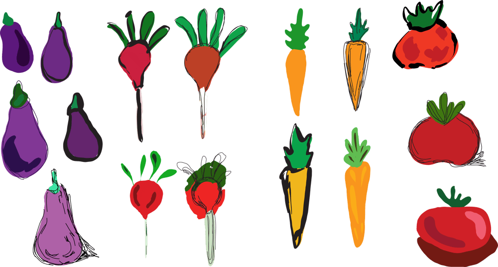 Vector veggies - image 1 - student project