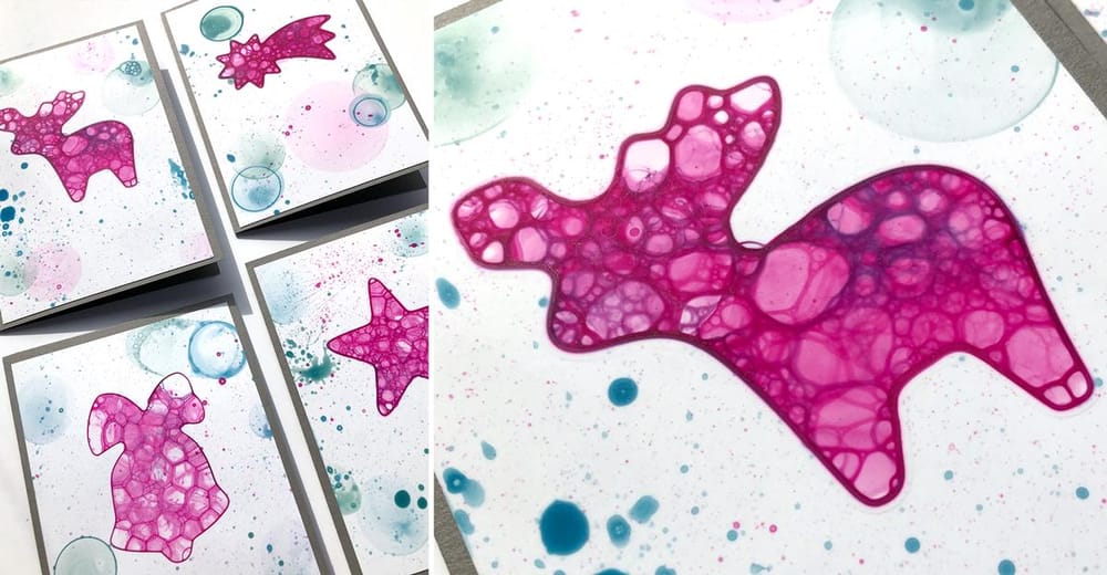 Christmas Cards with Bubble Art - image 2 - student project