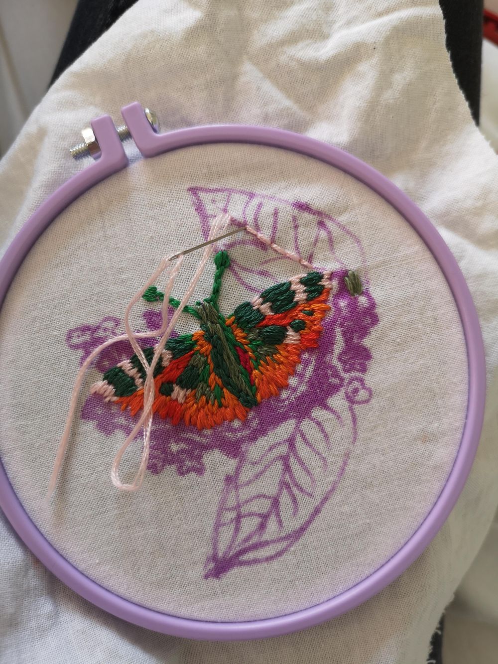 Painting with thread- butterfly - image 5 - student project