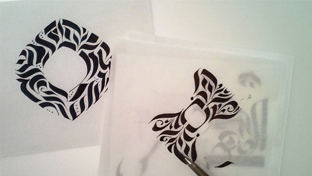 Project Sample: Calligraphy Stroke Tattoo - image 5 - student project