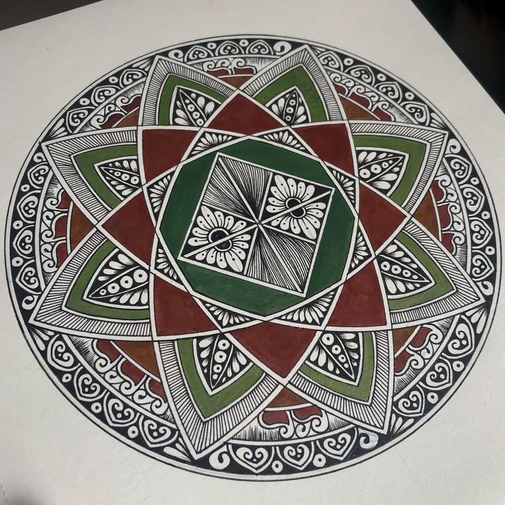 Intricate geometric mandala Skillshare Student Project