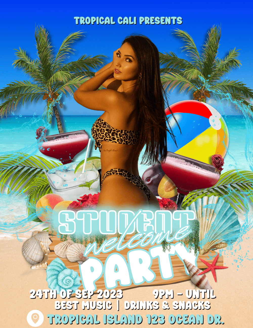 Canva Flyer Course - Beach Themed - image 1 - student project