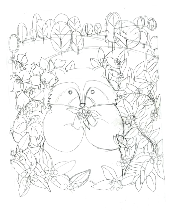 Berry Happy Raccoon - image 1 - student project