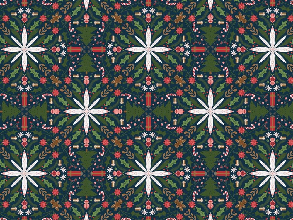 Christmas Mandala Wrapping Paper - image 2 - student project