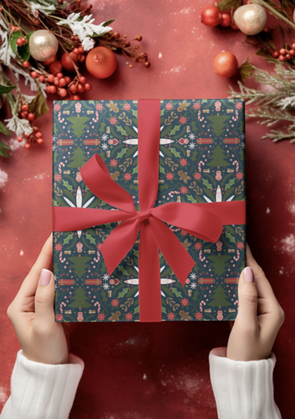Christmas Mandala Wrapping Paper - image 1 - student project