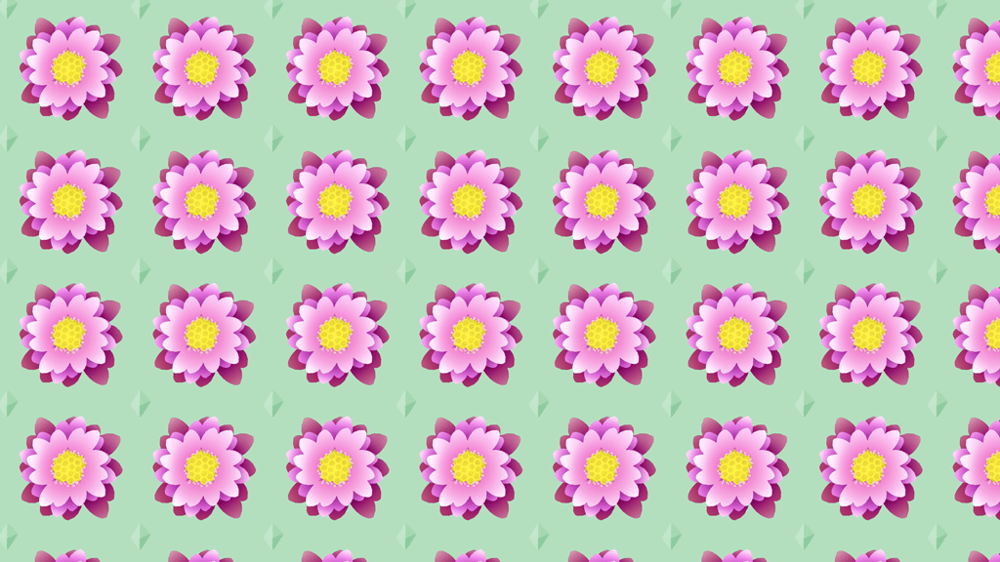 First go at creating a repeating flower pattern! - image 1 - student project
