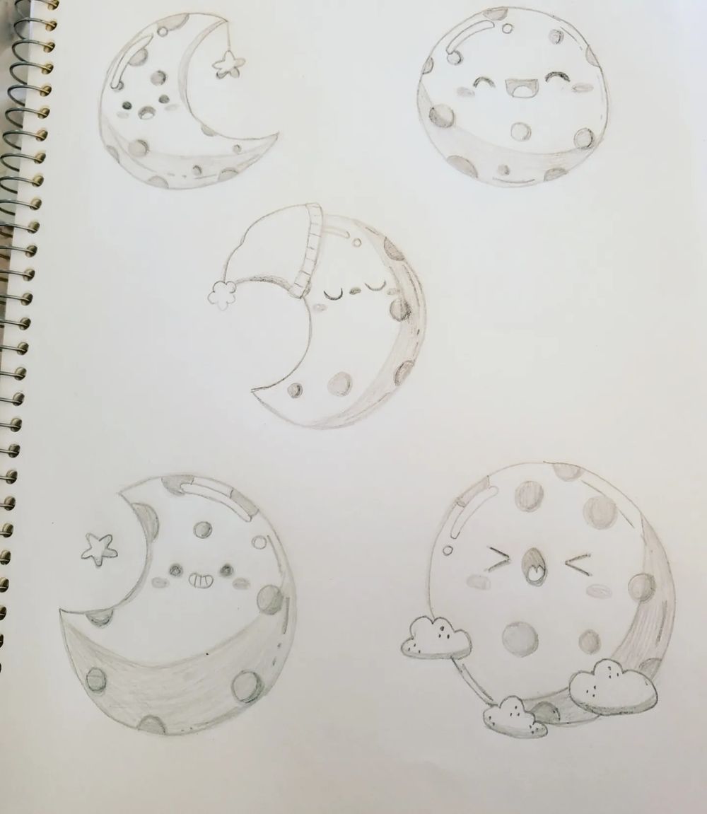 Moon Sticker Pack - image 1 - student project