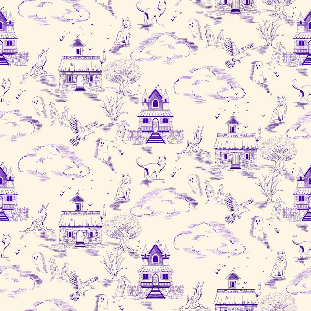 Halloween Toile Du Jouy Pattern - image 2 - student project