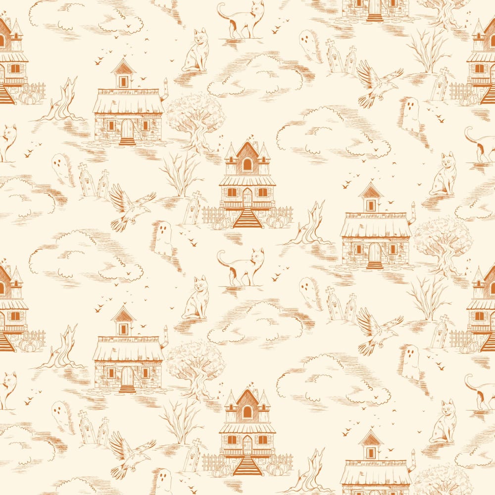 Halloween Toile Du Jouy Pattern - image 4 - student project