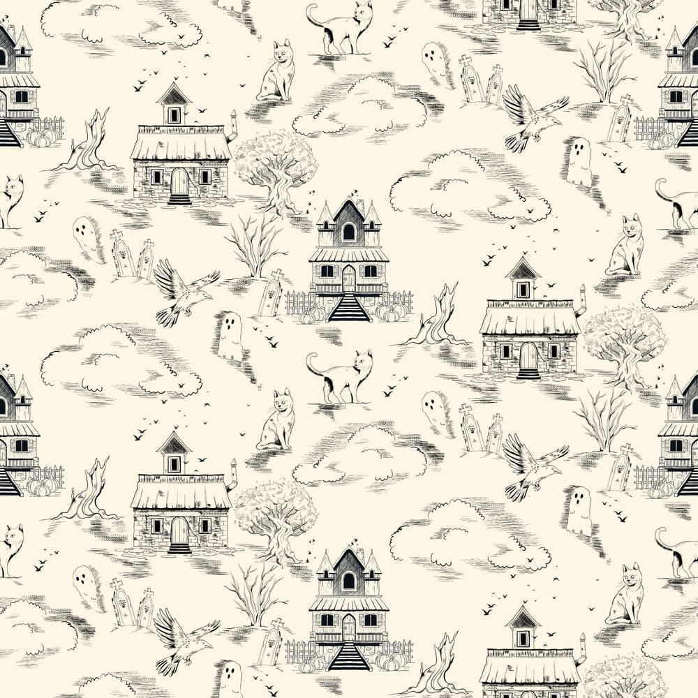 Halloween Toile Du Jouy Pattern - image 1 - student project