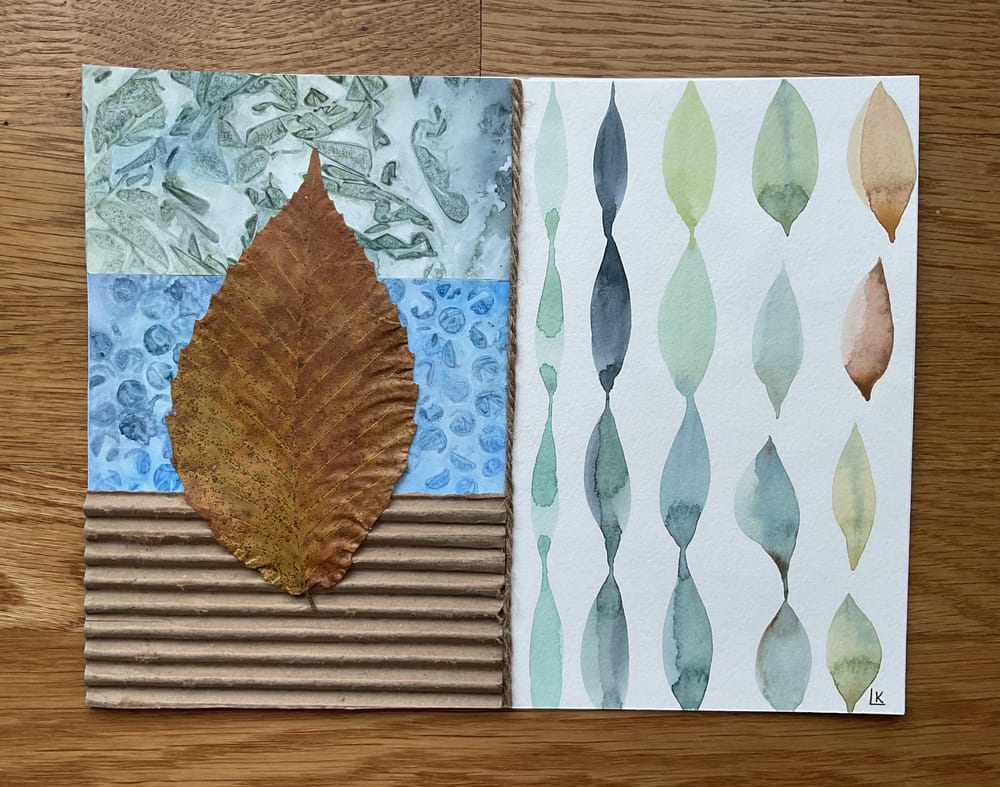 Large abstract collage with painted papers - image 2 - student project