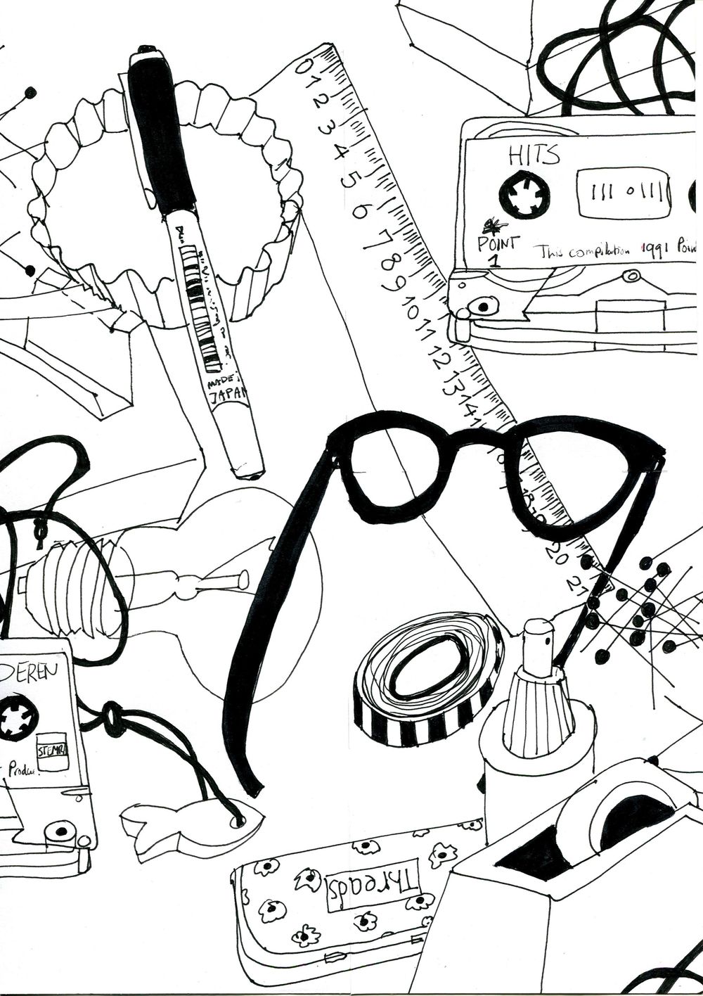 Studio object pattern and funny faces pattern - image 5 - student project