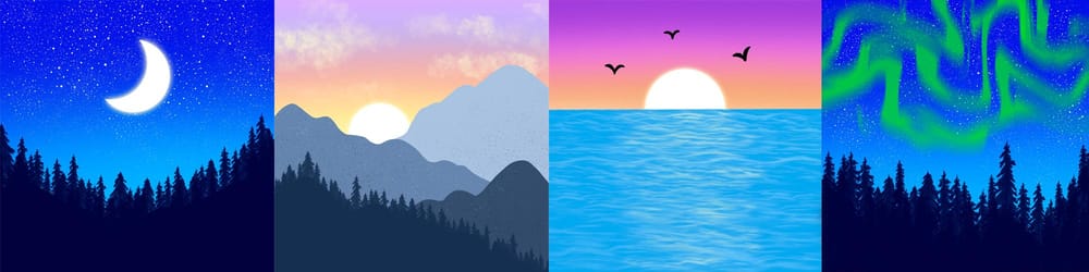 Dreamy Landscapes in Procreate - image 1 - student project