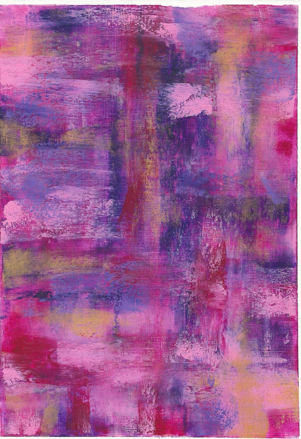 Pink dreams in cold wax medium + oil paint - image 2 - student project